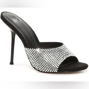 JLO Black Rhinestone Heels